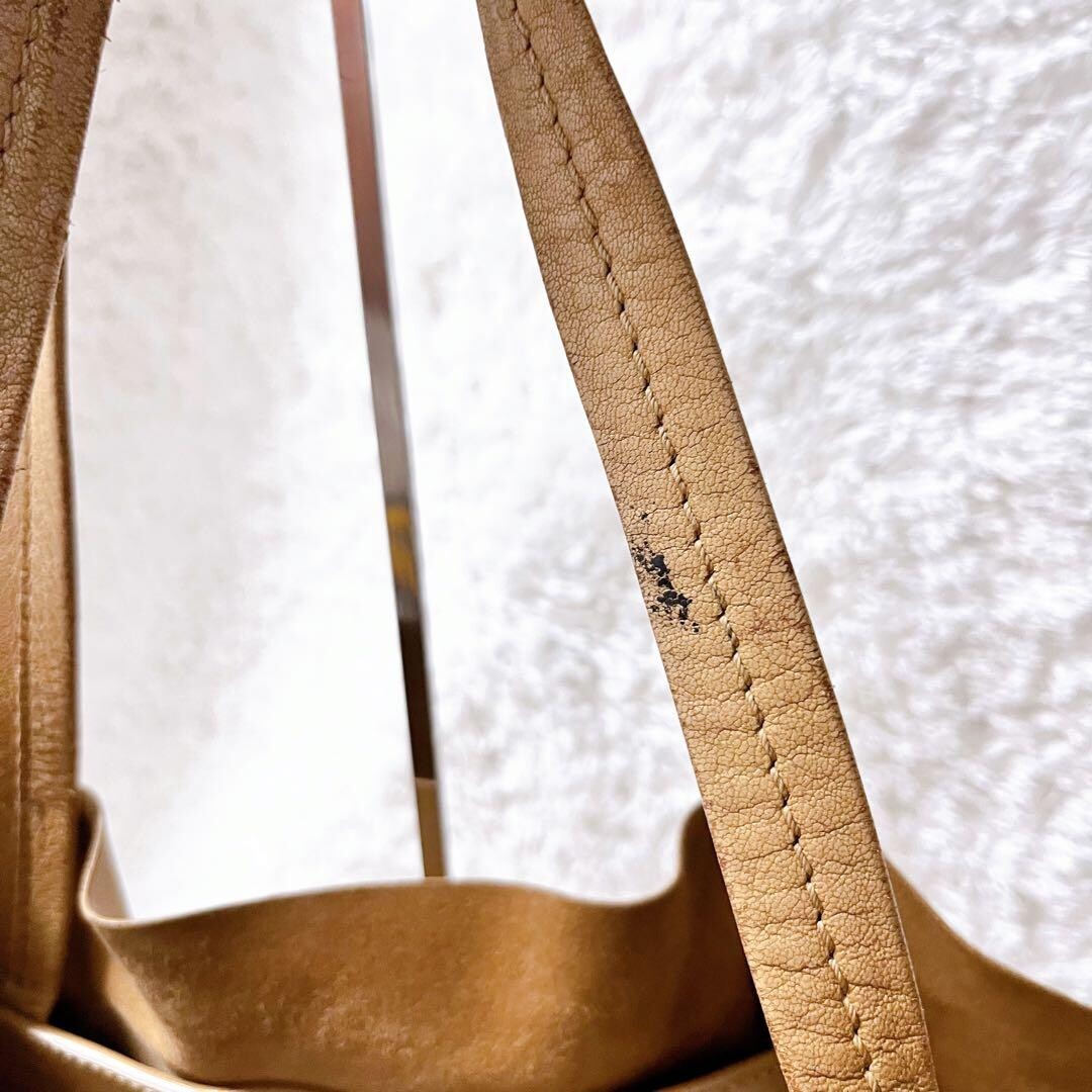 CELINE Horizontal Cabas Beige Leather Tote Bag Large A4 Italy Dust Bag