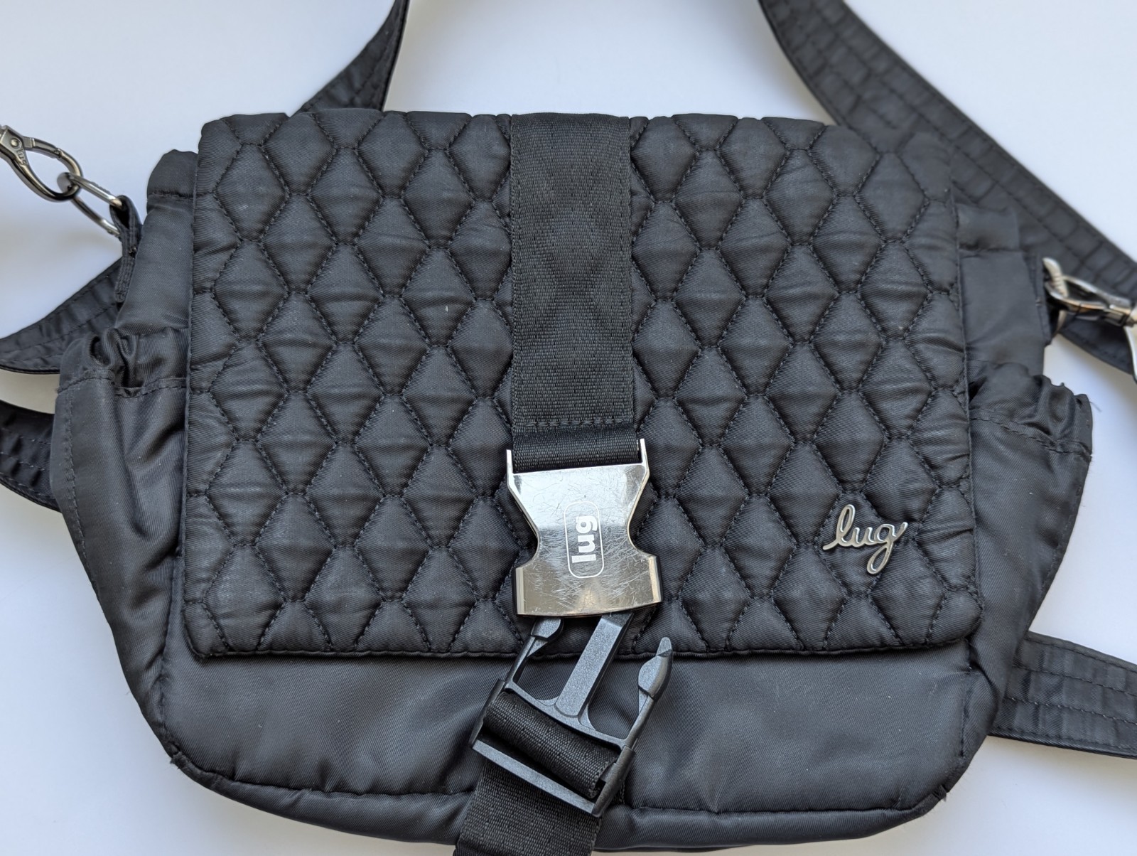 Lug Harness Crossbody/Shoulder Bag in Black