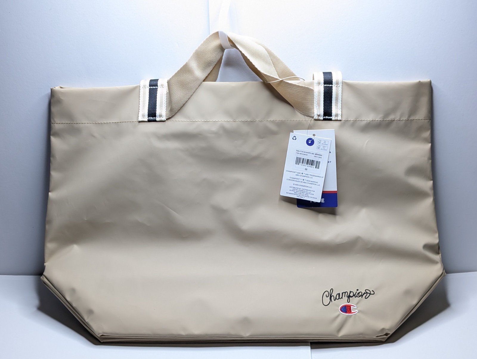 Champion Large Tote Bag Medium Beige Carryall Shoulder Bag NWT OS