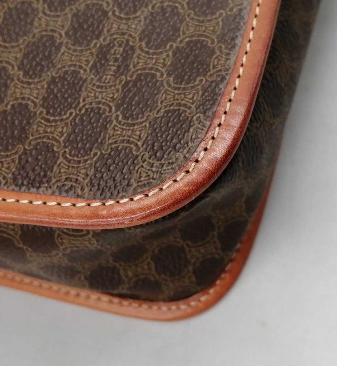 CELINE Macadam Circle Logo Shoulder Bag JMB11 Used