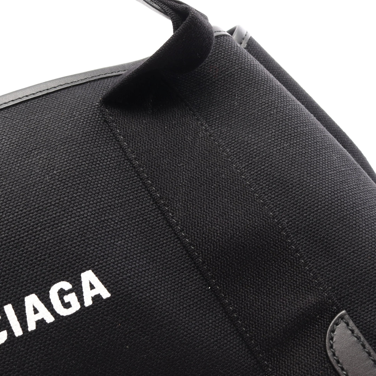 Balenciaga NAVY CABAS S Cabas Tote Bag Black Leather #RCB16685