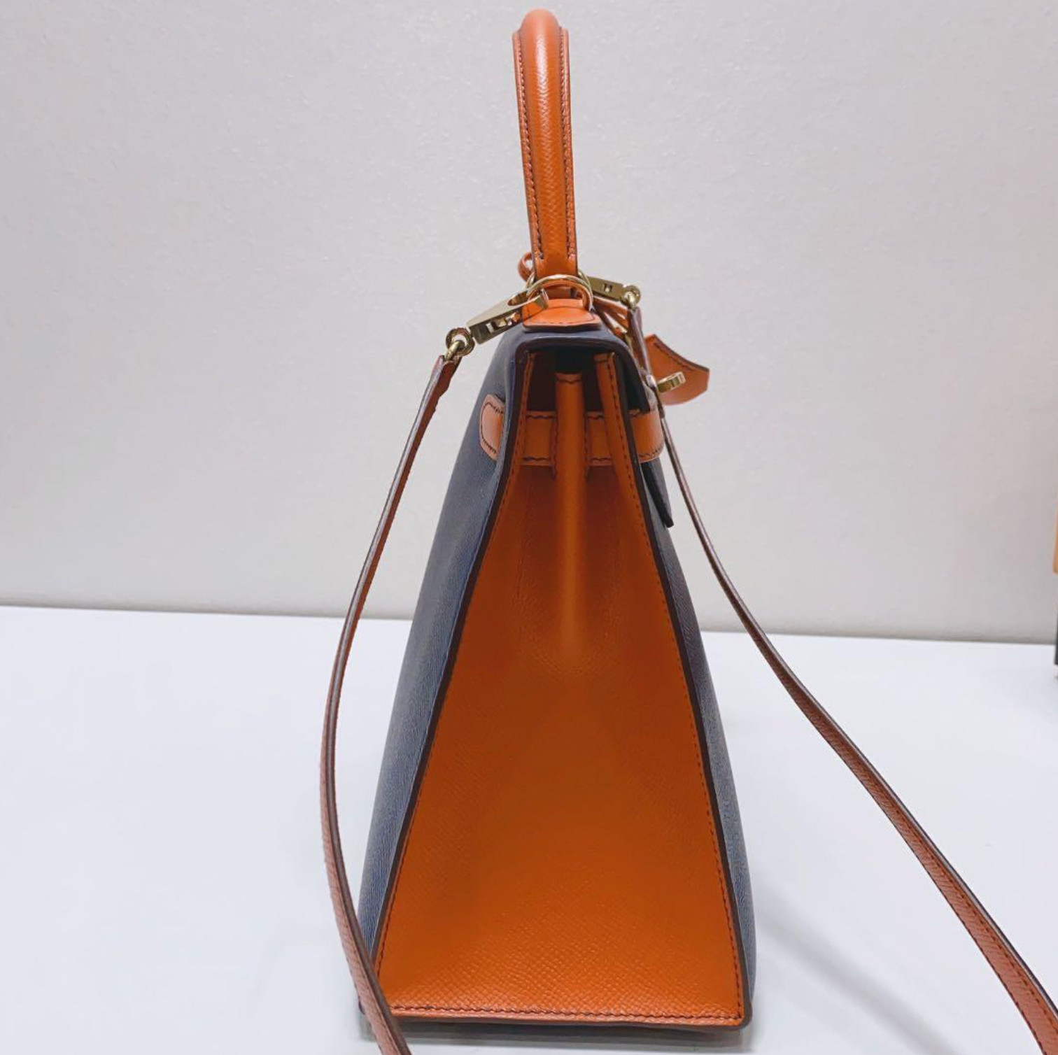Knicks Champs Inspo Collection Hermes HSS Bleu Electrique/Orange Epsom Kelly 28