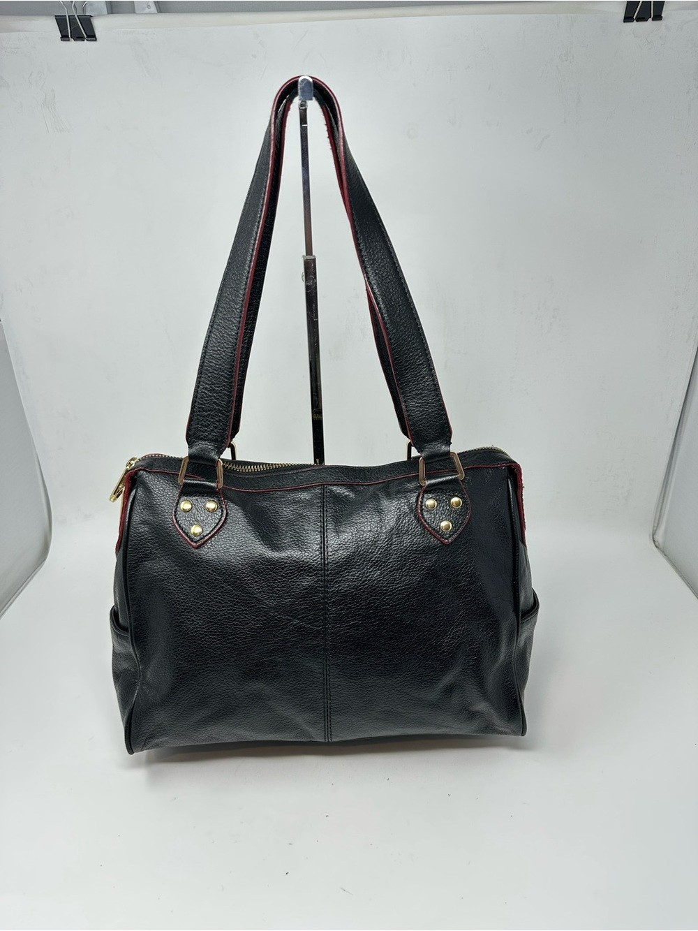 ISAAC MIZRAHI LIVE! Genuine Leather Women’s Black Shoulder Bag