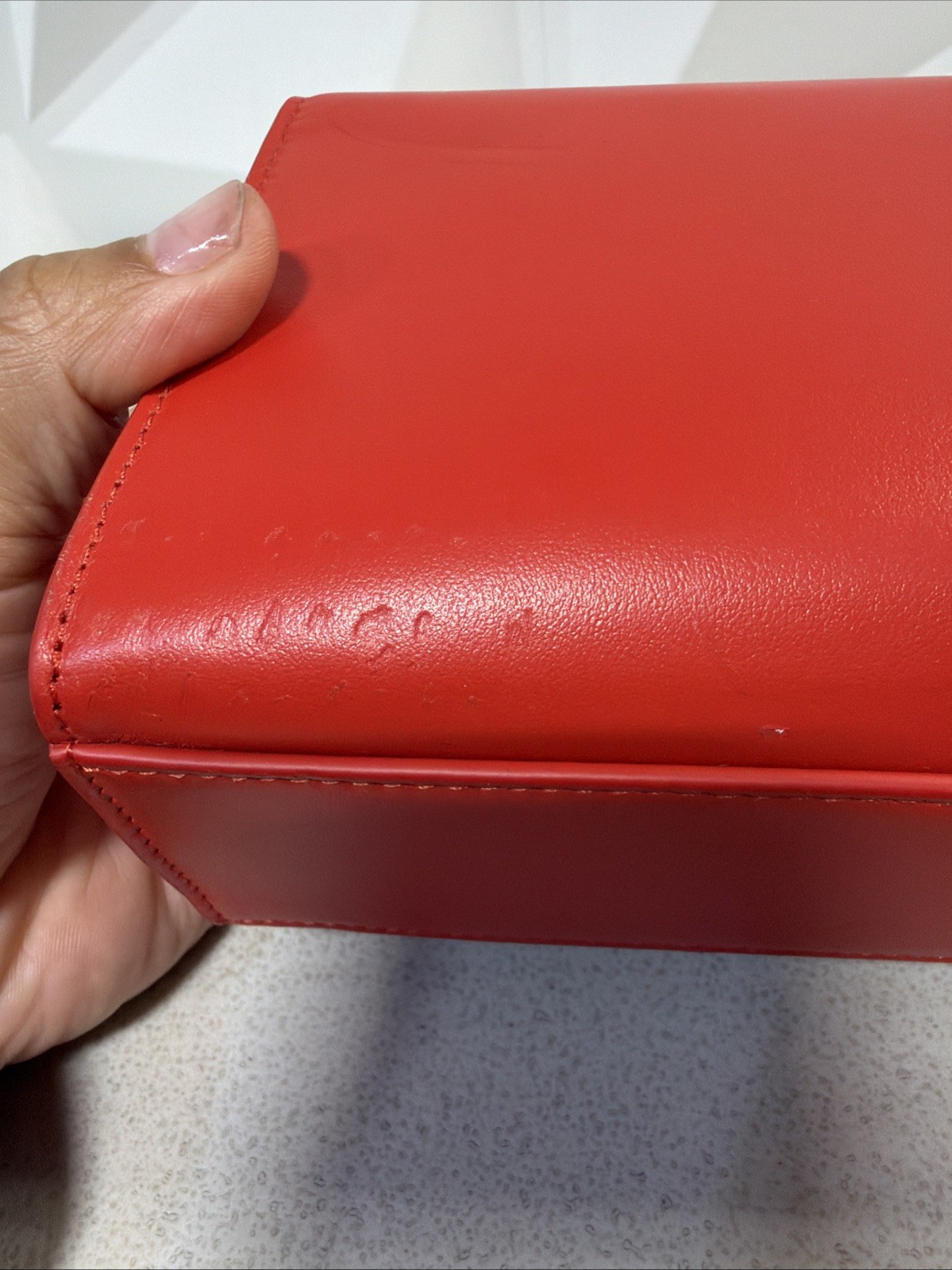 SAVETTE Symmetry Pochette Red Leather READ DESCRIPTION