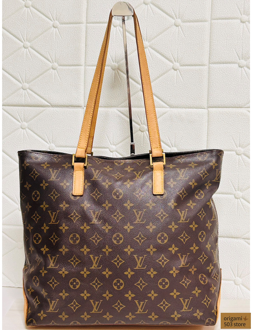 Louis Vuitton Monogram Cabas Mezzo M51151 Brown Tote Shoulder Bag LV