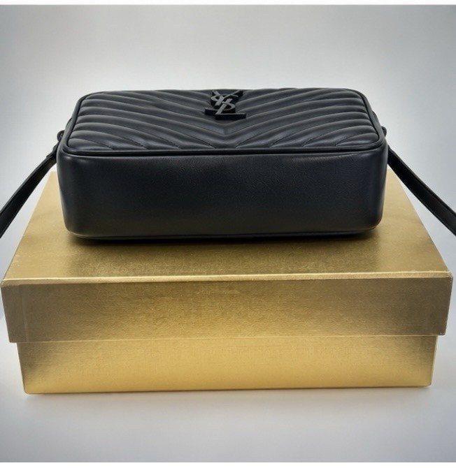 Saint Laurent YSL Lou Camera Bag Black Black Pristine Rare Gold Box Authentic