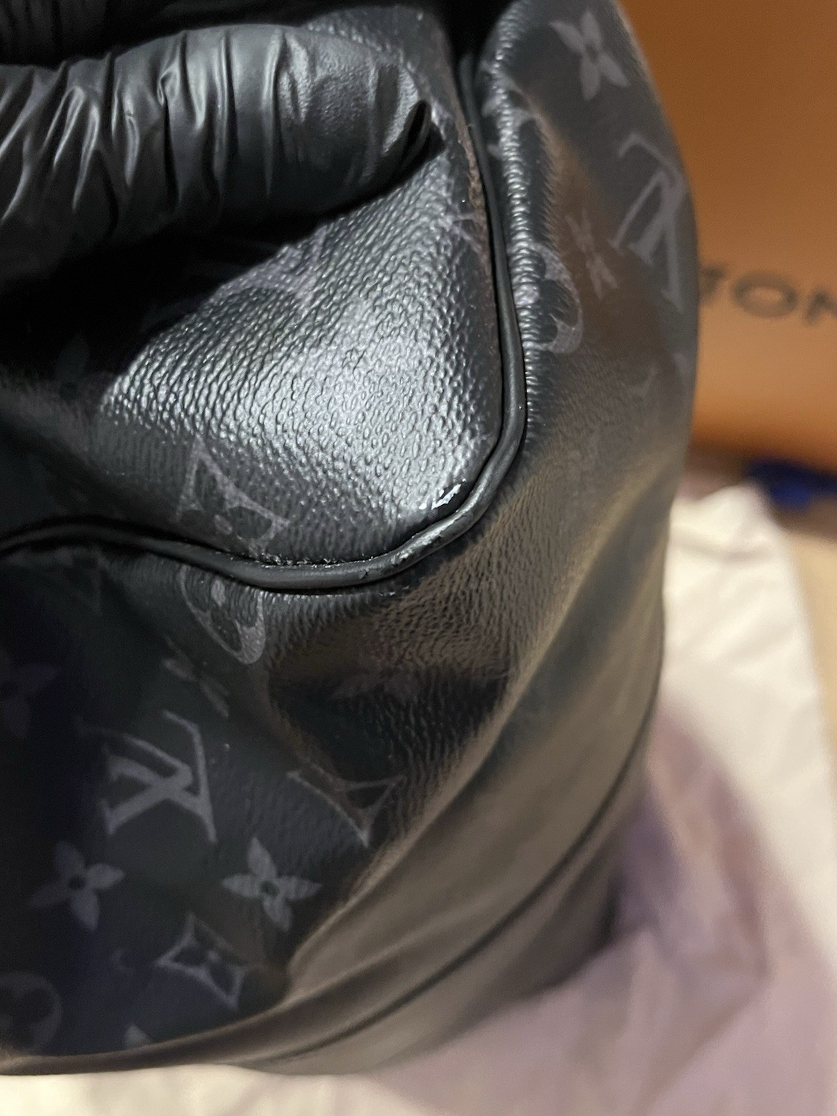 Louis Vuitton Damier Graphite Canvas Keepall Bandoulière 55 W/Receipt & Box
