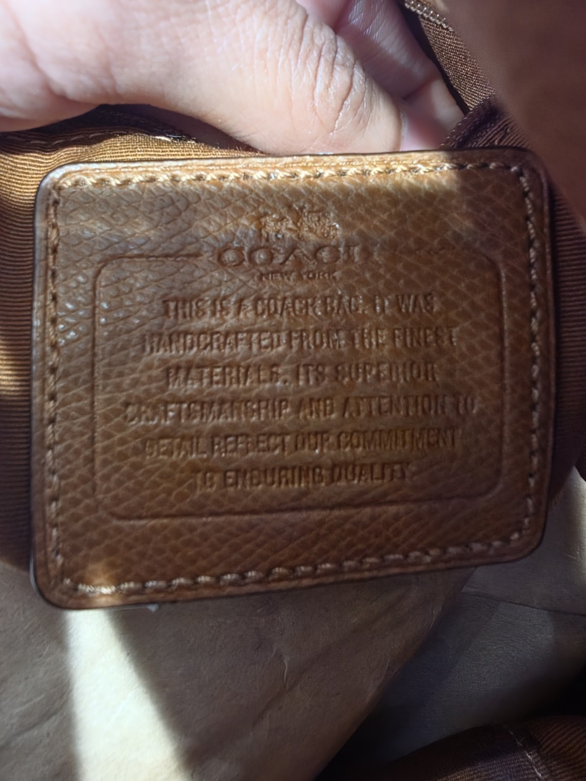 Coach Brown Camel Shoulder Bag