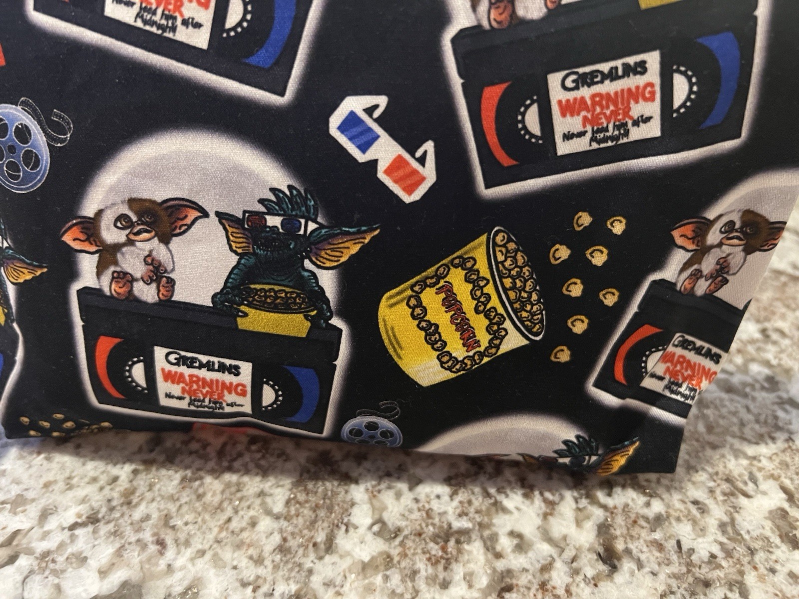 Custom Gremlins Movie Removable Loop Key Fob Cotton Handmade In The USA Wristlet