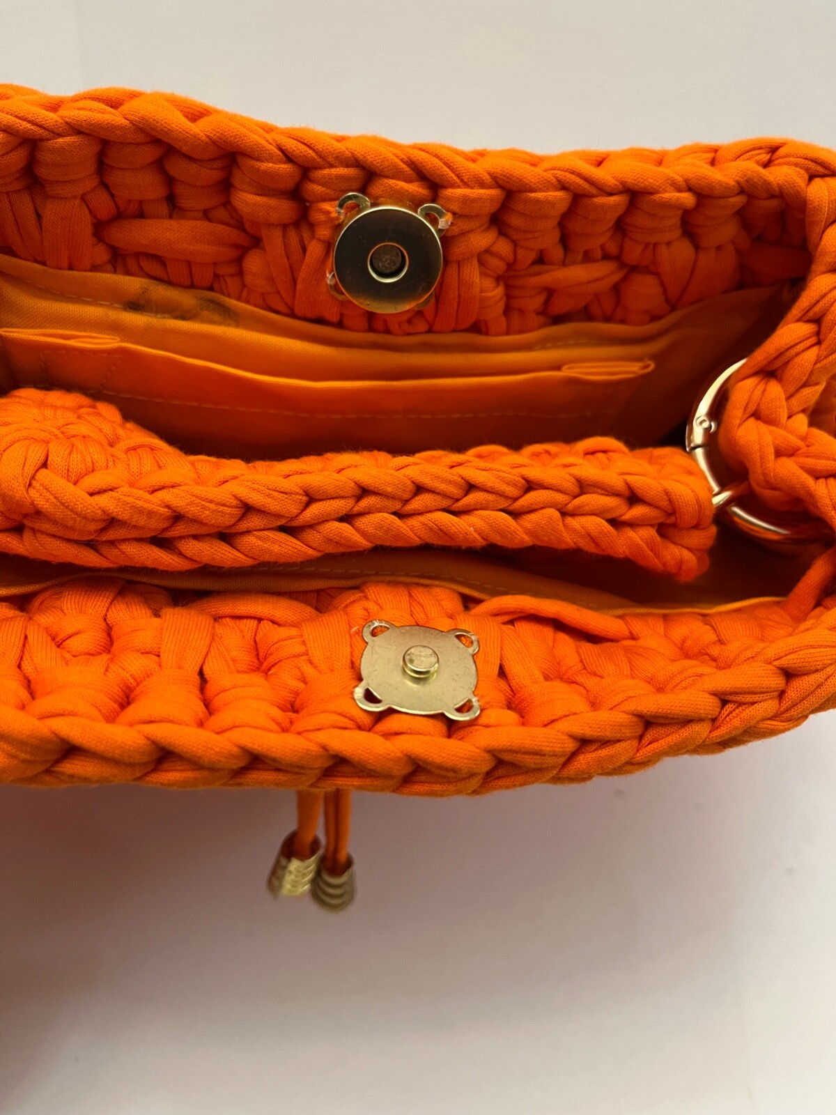 Lelubag Crocheted Made to Order Mandarin Orange Purse Crossbody Handbag