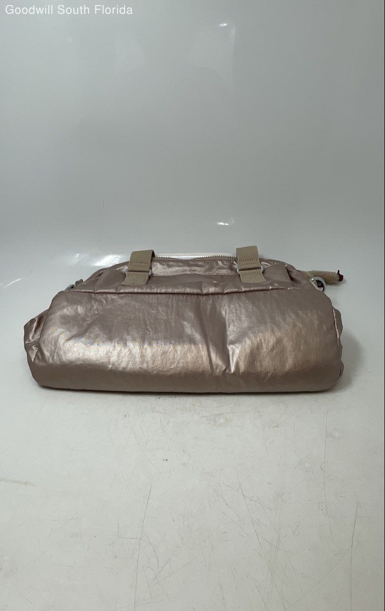 Kipling Womens Felicity Rose Golden Shoulder Bag With Furry Monkey Keychain