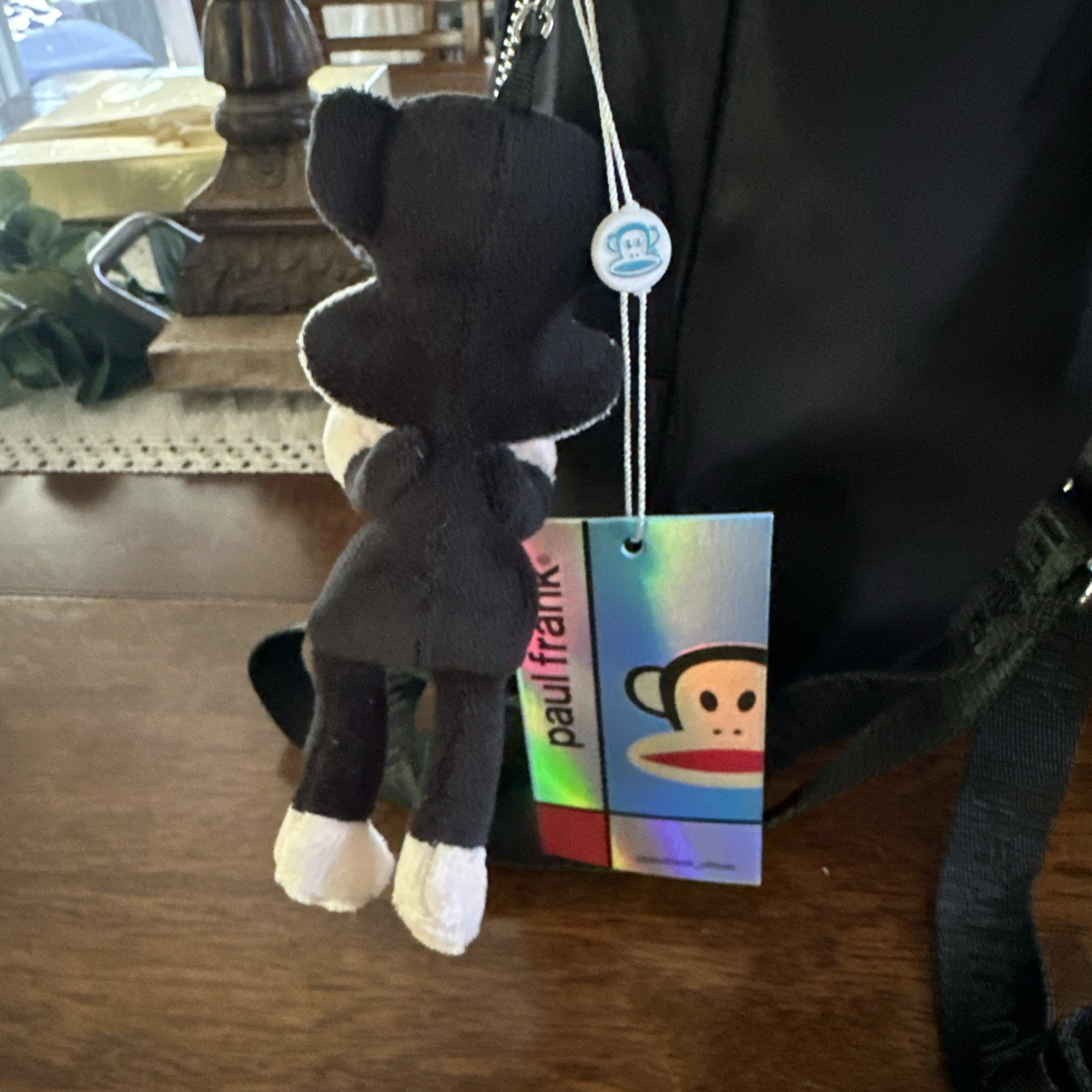 NWT Paul Frank Friends Forever Julius The Monkey Backpack Logo Pins Black 12×11