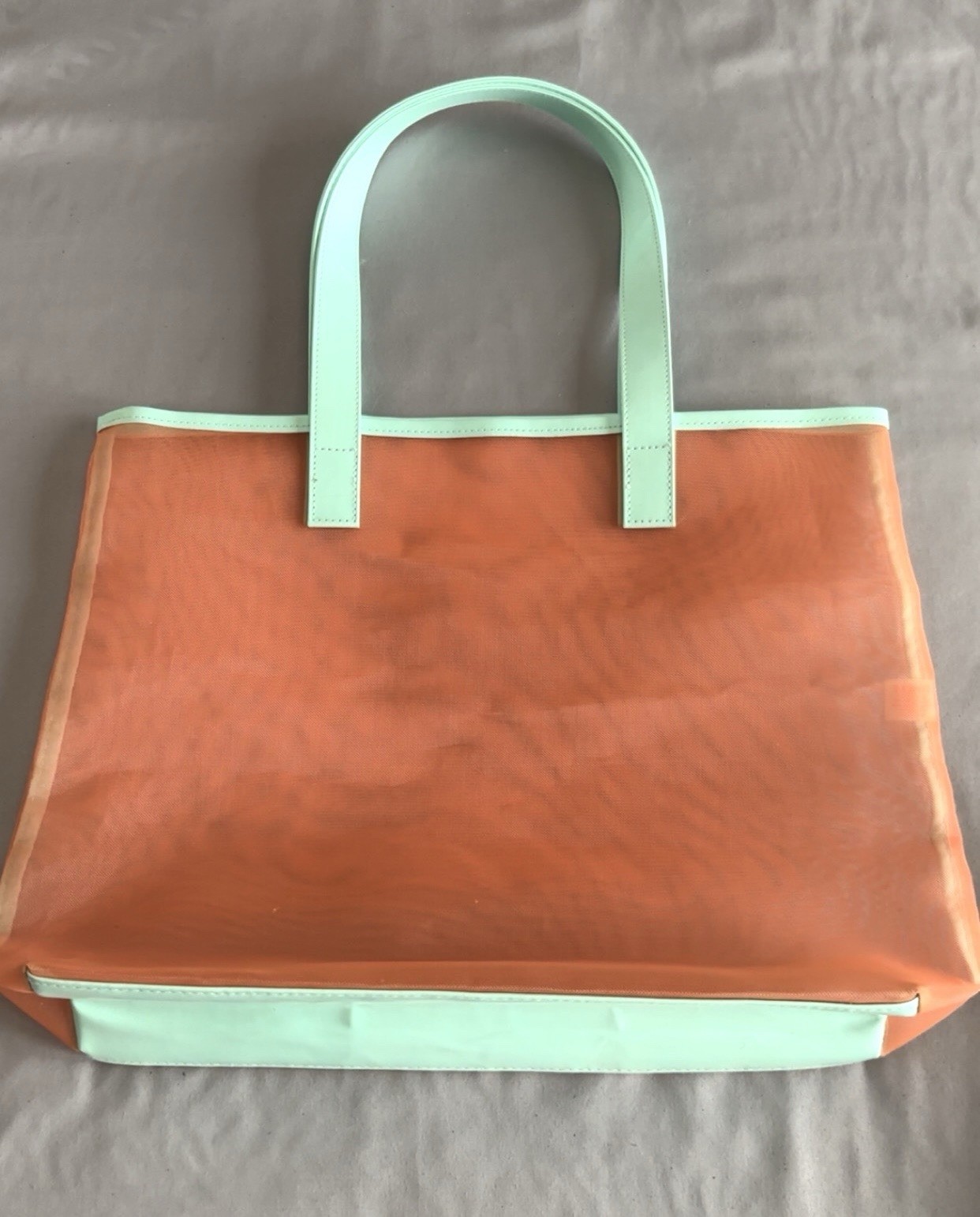 Spring/Summer Teal & Coral Tote Outdoor Beach Lake Bag Medium Capacity Clinique