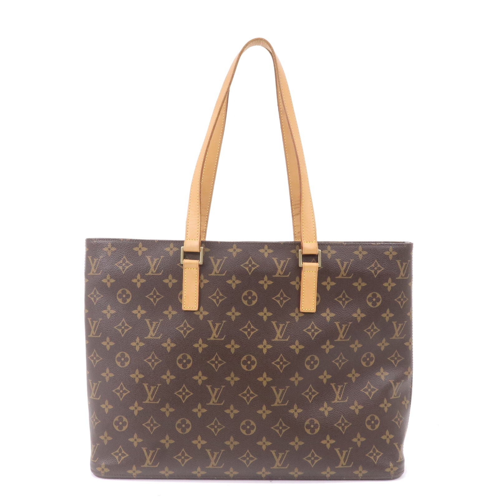 Louis Vuitton Monogram Luco Tote Bag Hand Bag Brown M51155 Auth Used