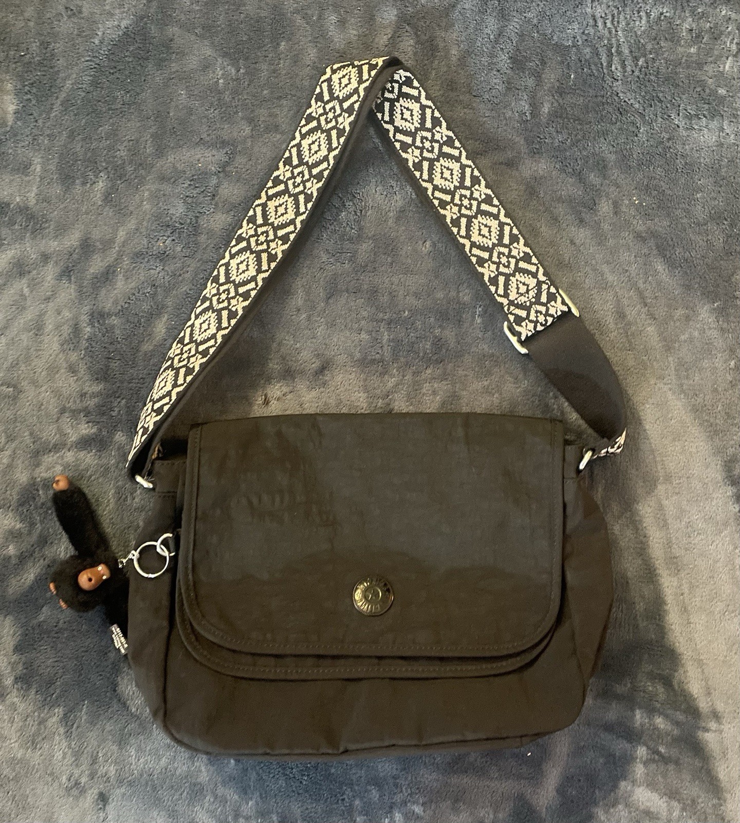 Kipling KI9130 Brooklyn Go Black Nylon Crossbody Shoulder Bag Crossbody