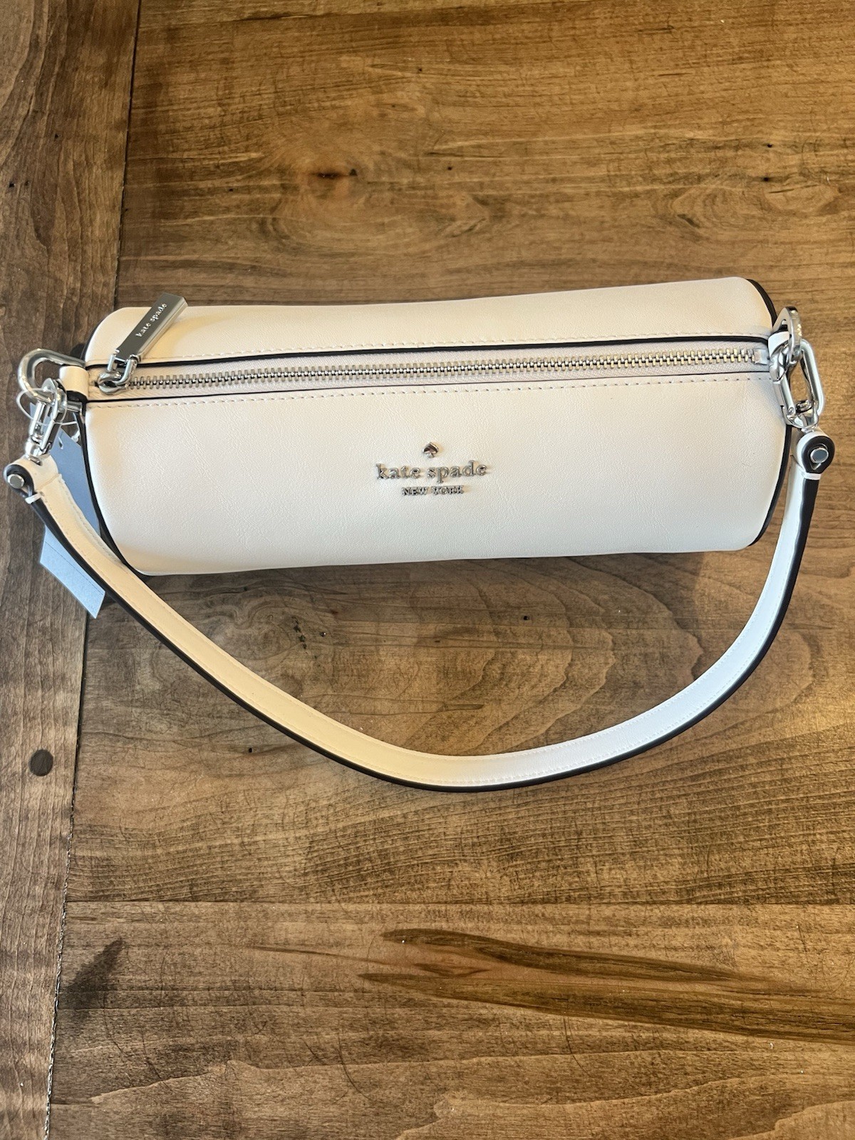 Kate Spade New York Roulette Mini Crossbody Bag Meringue Zip Detachable Strap
