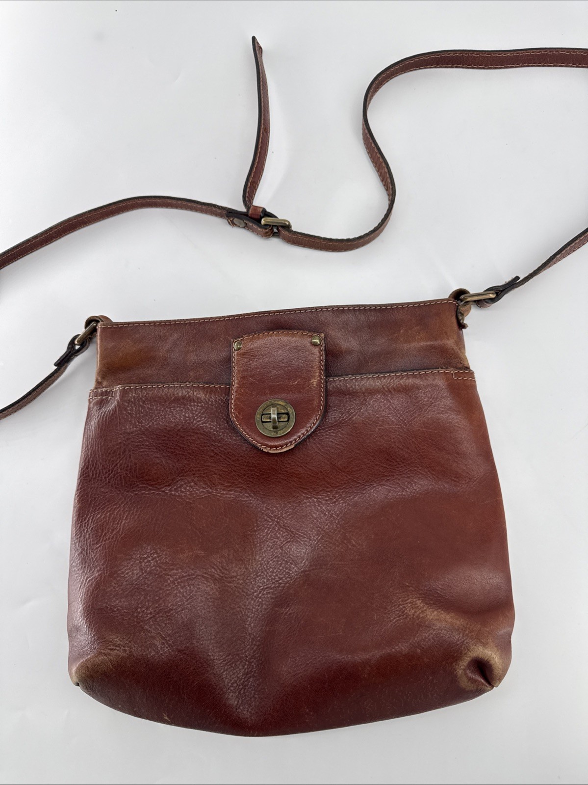 A. Bellucci Brown leather handbag Made In Italy Crossbody