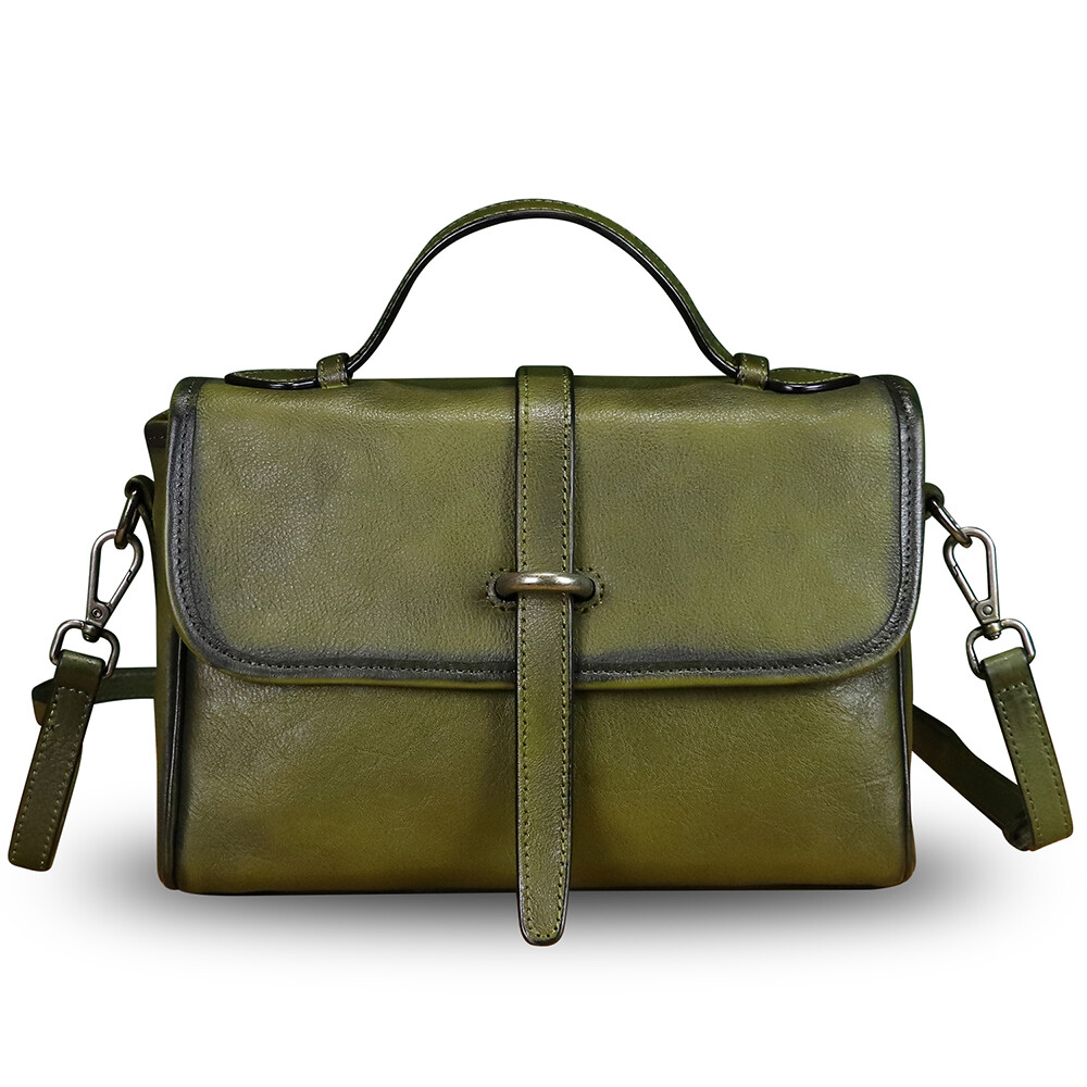 Genuine Leather Shoulder Bag Handbags Women Vintage Leather Crossbody Bag Purses