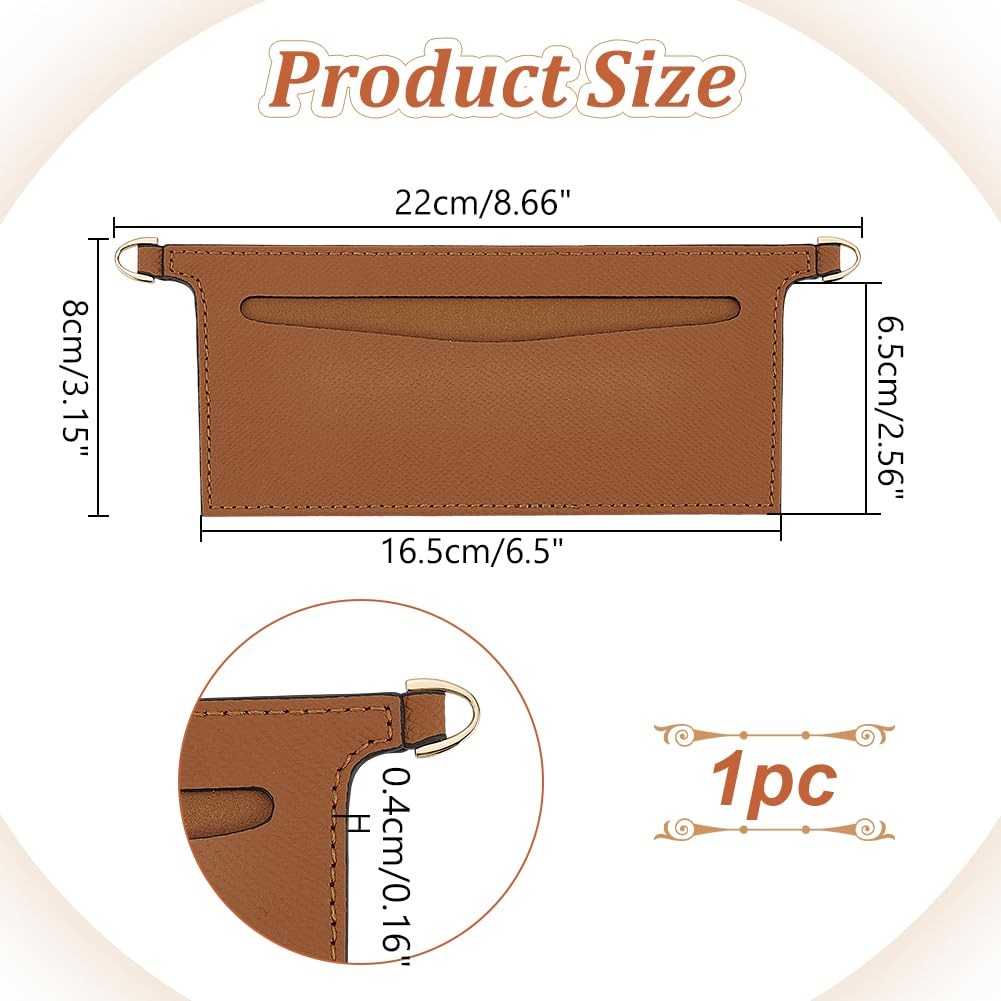 PU Leather Microfibre Purse Insert Organizer Conversion, 3.14x 6.5 Inch Fiber…