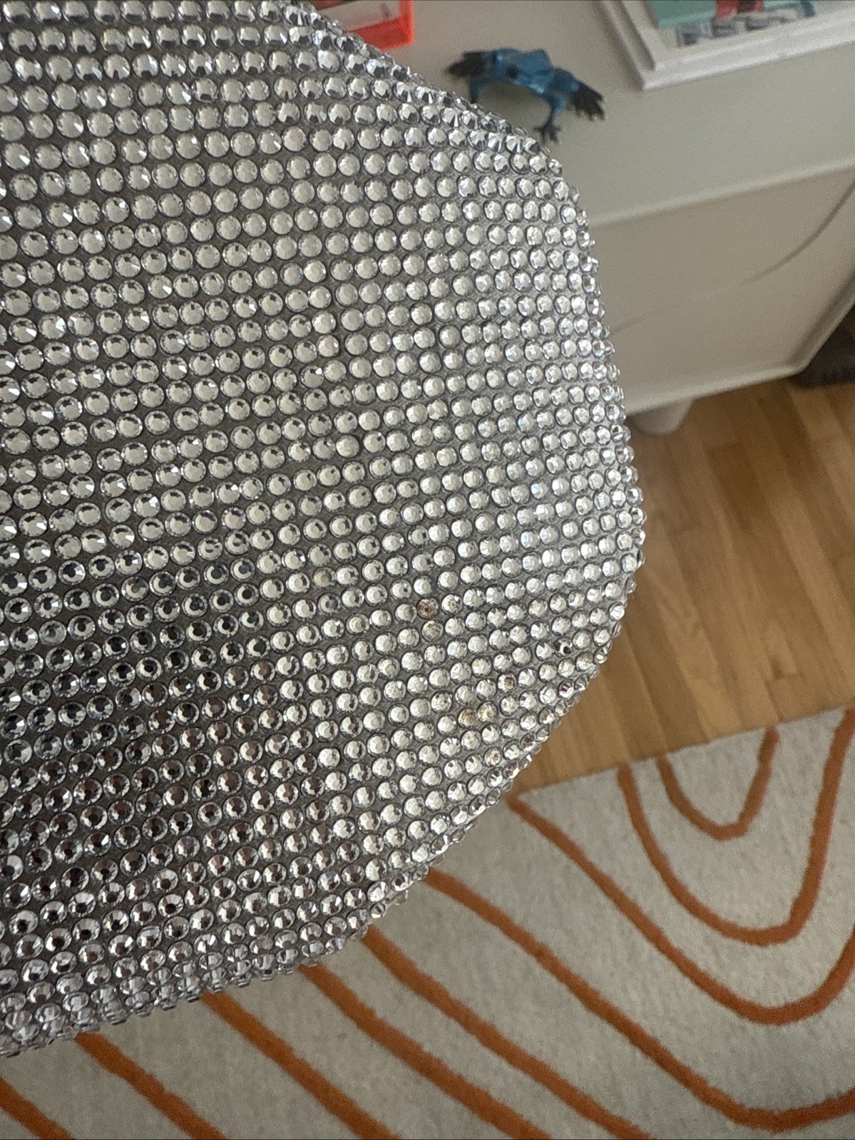 JUDITH LEIBER COUTURE SILVER CRYSTAL EVENING BAG