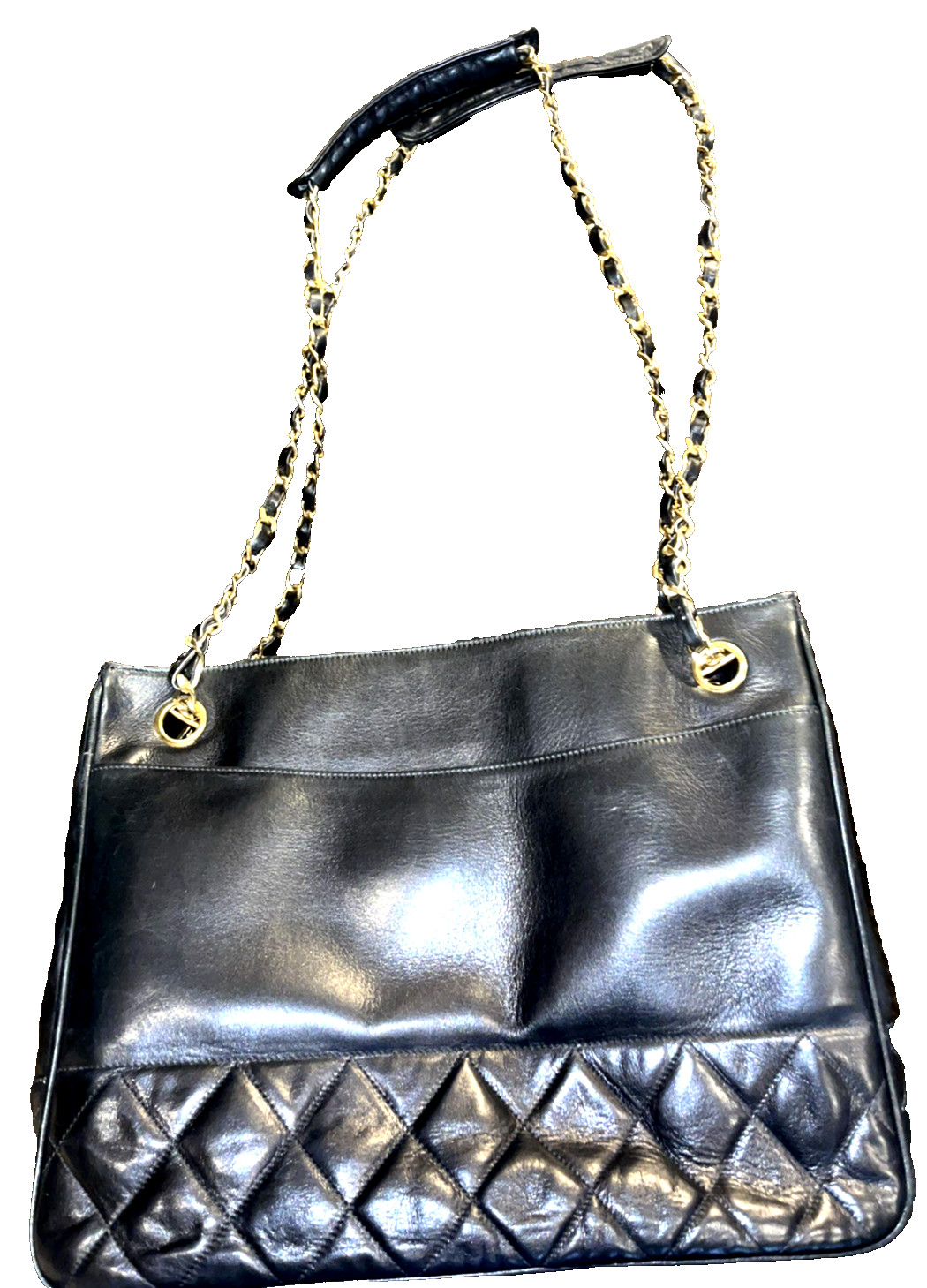 Chanel “0” Half Quilt 24kt Gold Plated Chain Shoulder Bag 1986-1988 Quiet Luxury