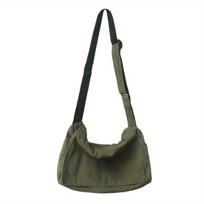 Women’S Messenger Bag Vintage Handbag Canvas Teenager Shoulder Tote Bags Casual