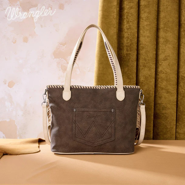 Wrangler Braided Tassel Tote Bag