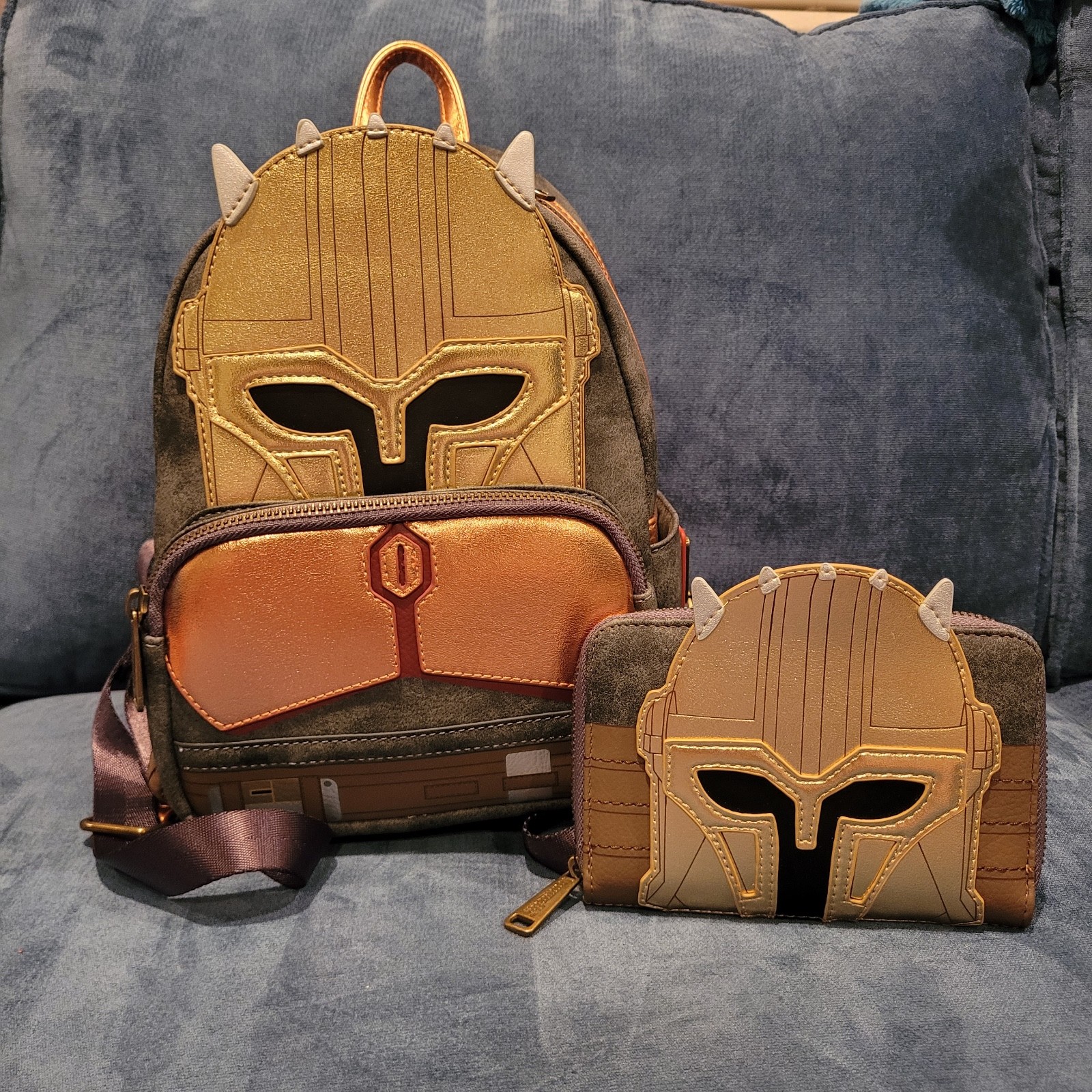 Loungefly x Star Wars The Mandalorian Celebration Armorer Backpack & Wallet