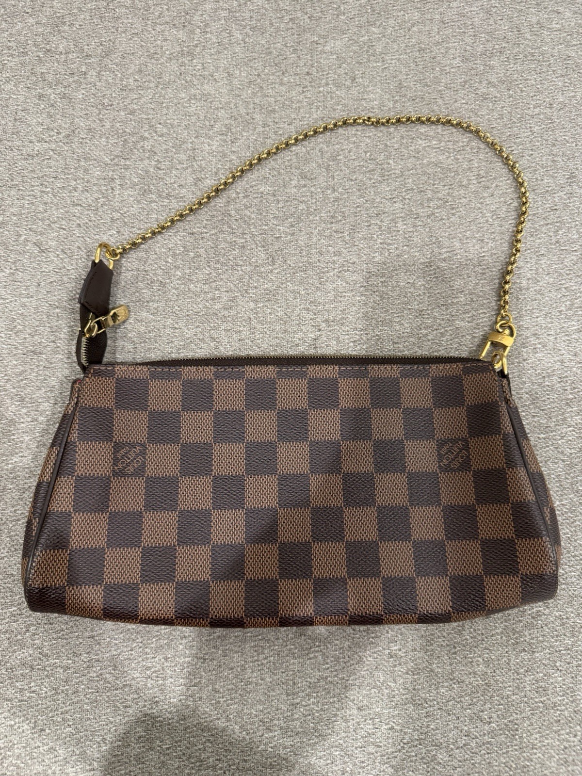 Genuine Louis Vuitton Eva Clutch Damier Ebene