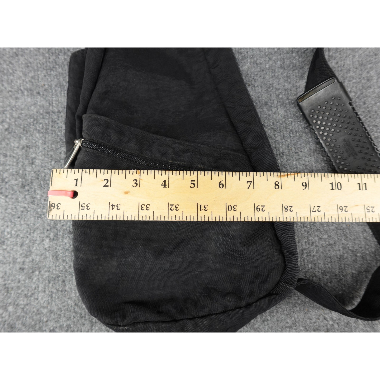 AmeriBag Healthy Back Bag Black Nylon Ergonomic Sling Crossbody Medium USA Made