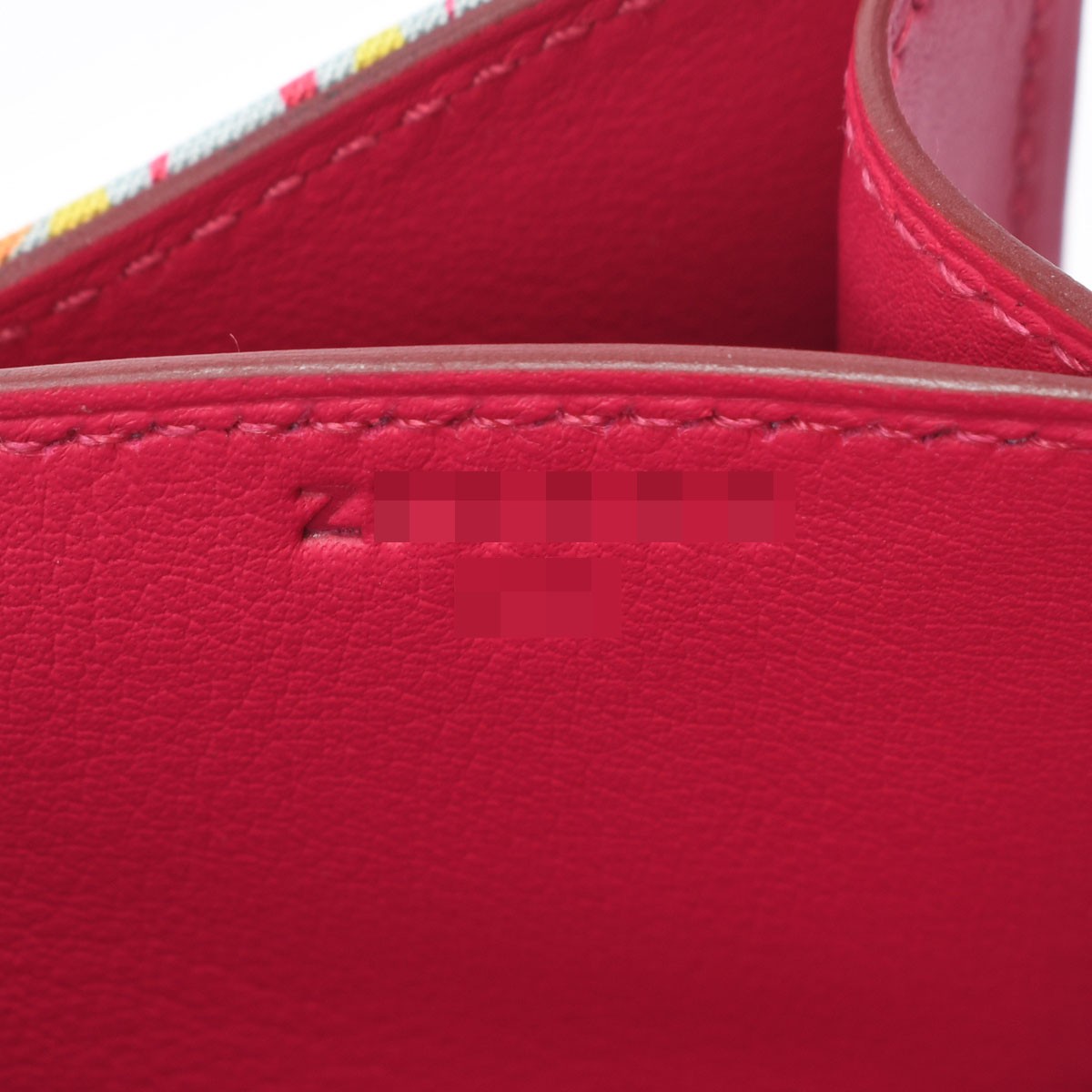 Hermes Constance Shoulder Bag Swift Leather / Silk Pink #WB276