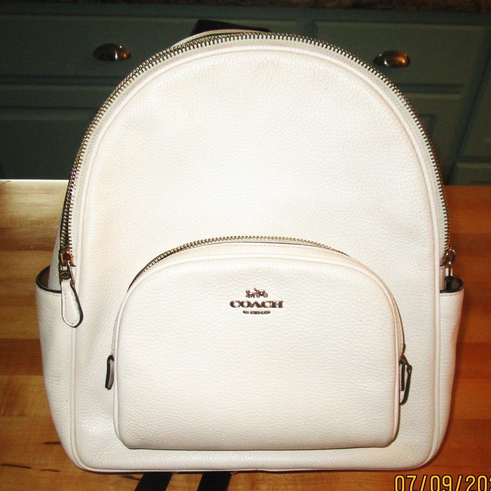Coach 5666 Court Backpack Pebble Leather