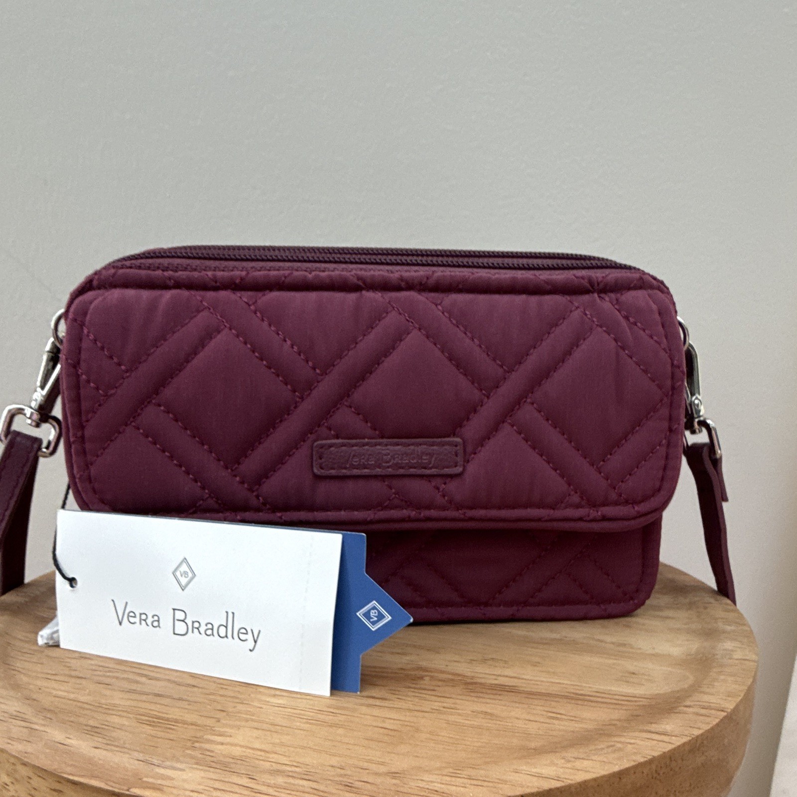 NWT Vera Bradley Quilted Performance Twill All In One Crossbody Wallet Bag