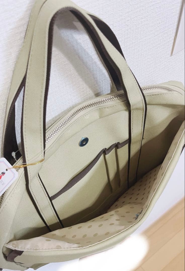 PORTER Yoshida Kaban Monogram Jacquard Slim Briefcase Beige Dot-Like Pattern