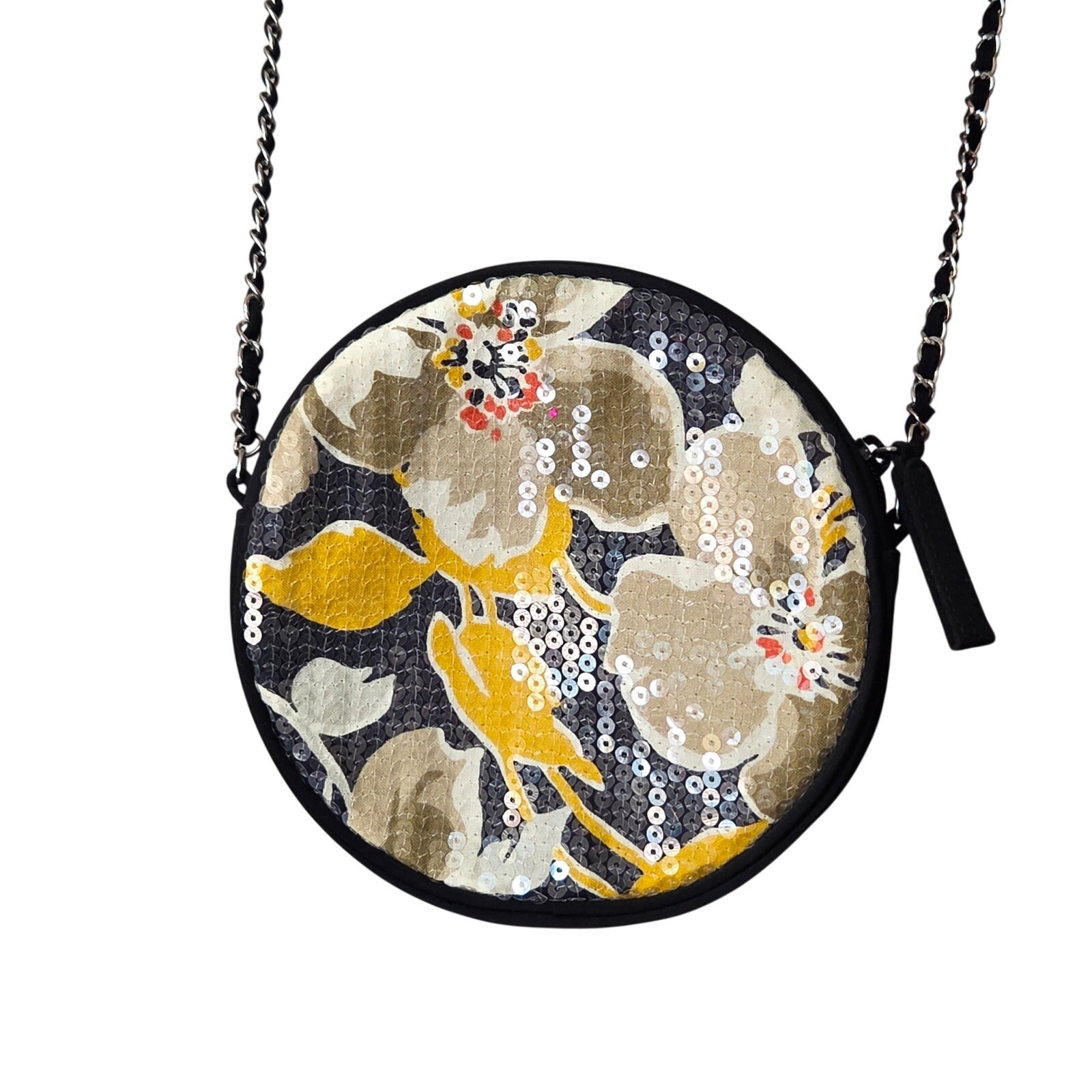 Vera Bradley Dogwood Shimmer Sequin Accent Crossbody Purse