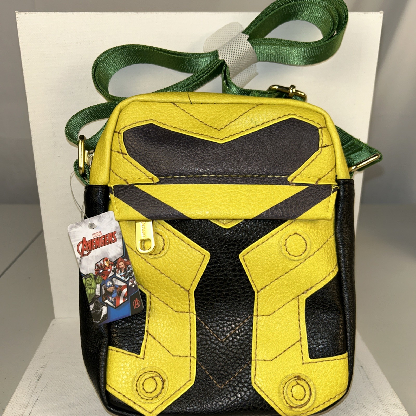 Marvel Loki Green Yellow Black Crossbody Bag by Buckle Down NWT