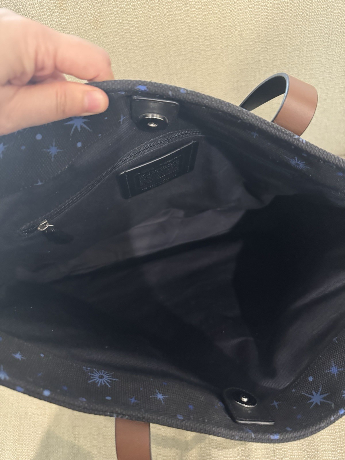 Coach X Star Wars Galaxy Starry Scroll Canvas Tote Bag