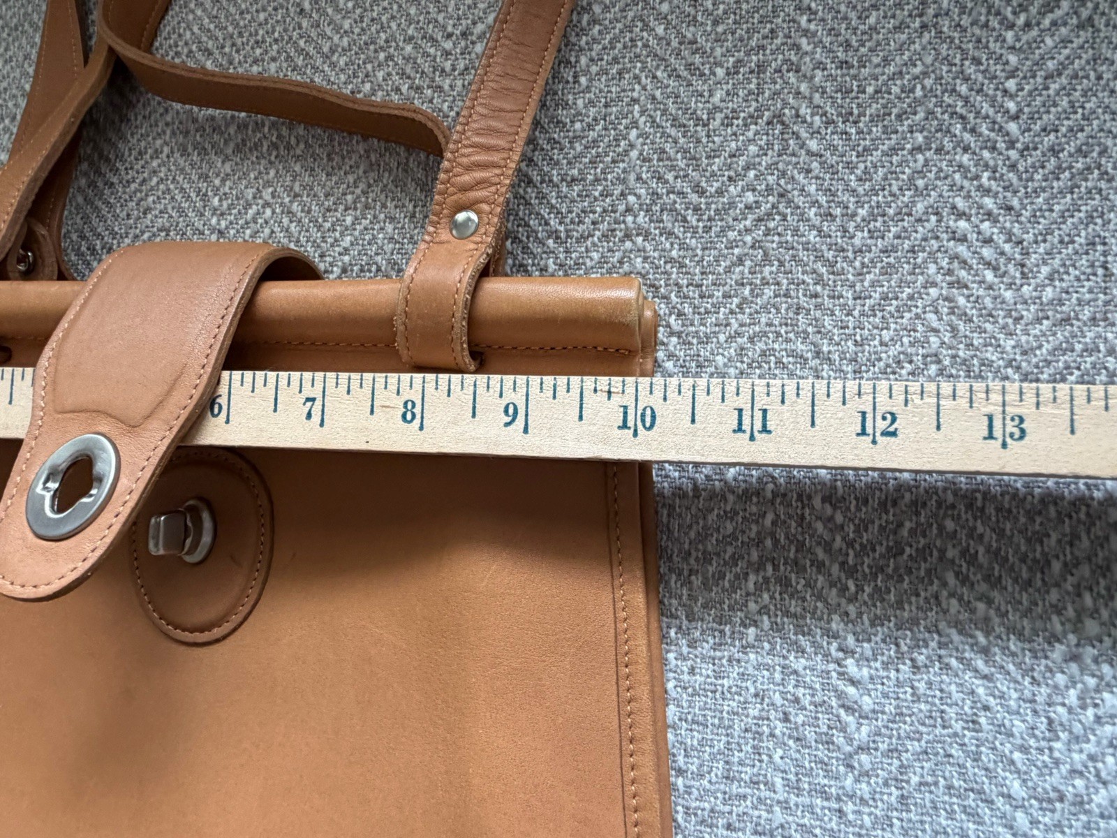 Vintage Coach Weston Shopper Shoulder Bag Brown Tan Leather Style 9021