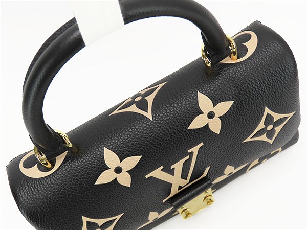 Louis Vuitton Bicolor Monogram Madeleine BB Handbag Black Beige Leather M45978