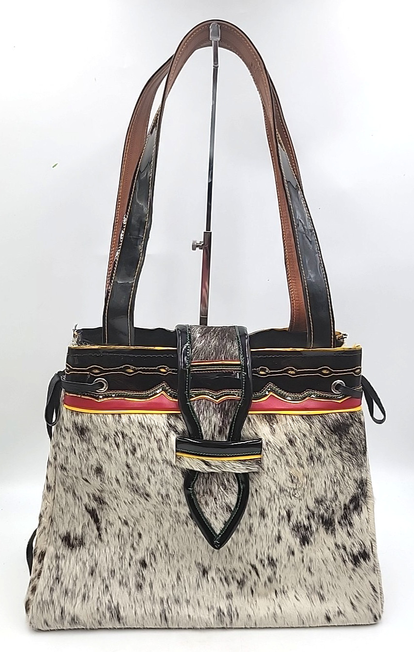 Guarnieleria Jerico Dario Agudelo Leather Hair Hide Bag Purse