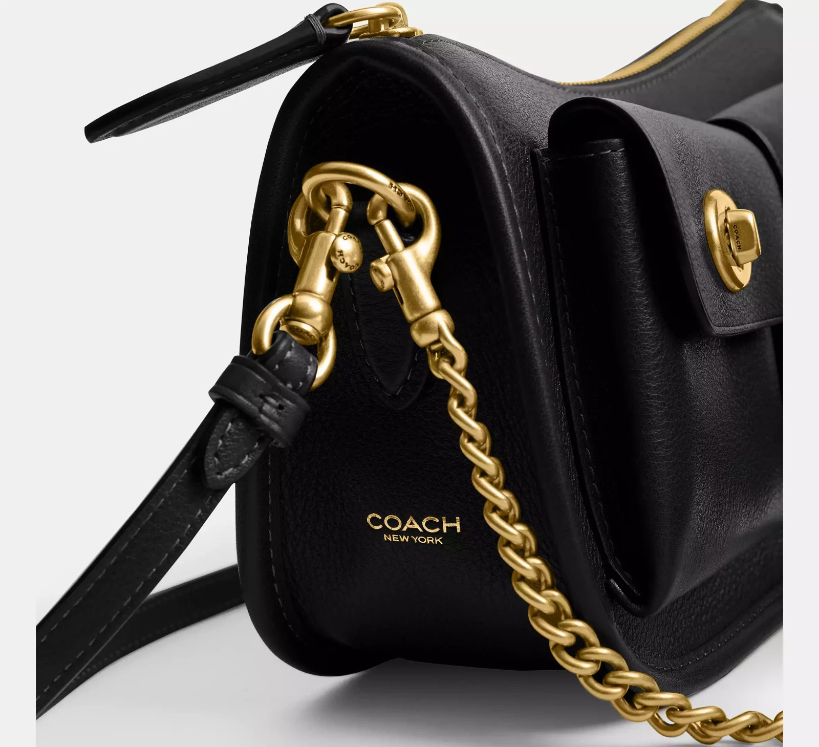 COACH Twin Turnlock Waybing Bag Black CDZ20 NEW