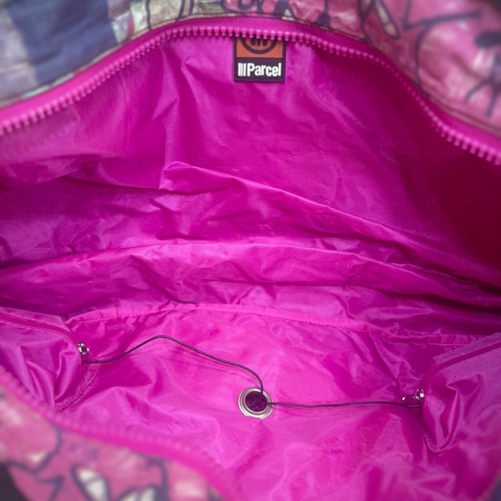 Vintage Parcel Loop NYC old-school Boombox Cassette Tote bag Graffiti Pink