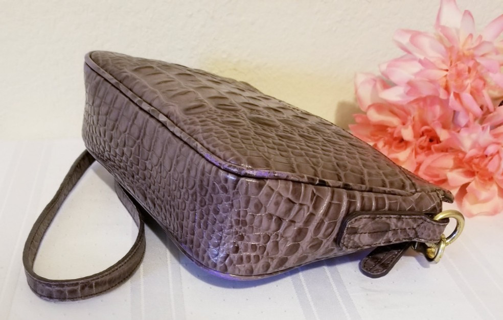 BRAHMIN MOLLY mauve MELBOURNE Genuine LEATHER CROSSBODY BAG HANDBAG Chain strap