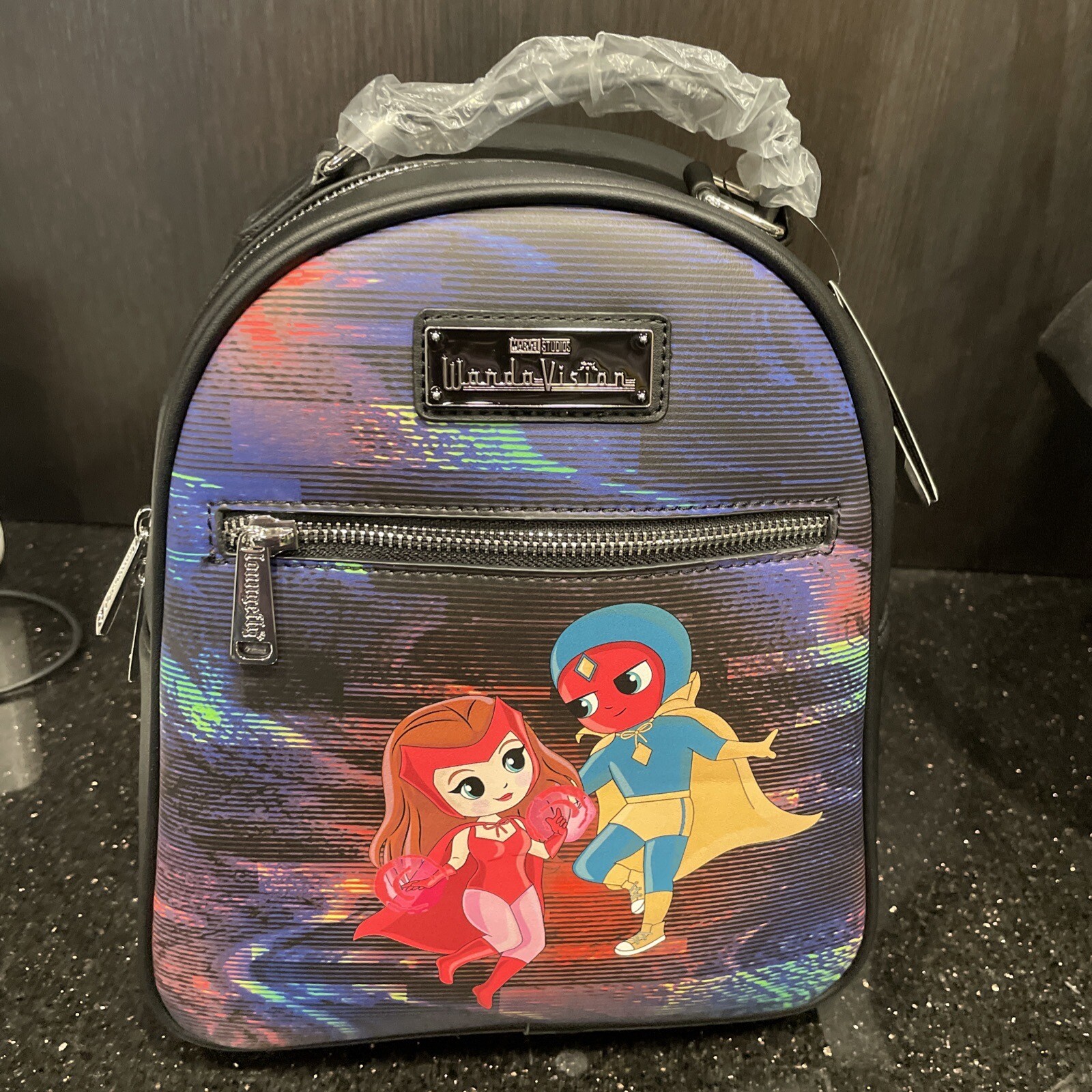 LOUNGEFLY MARVEL WANDA VISION SCARLET WITCH MINI BACKPACK~ WITH TAGS~ BRAND NEW~