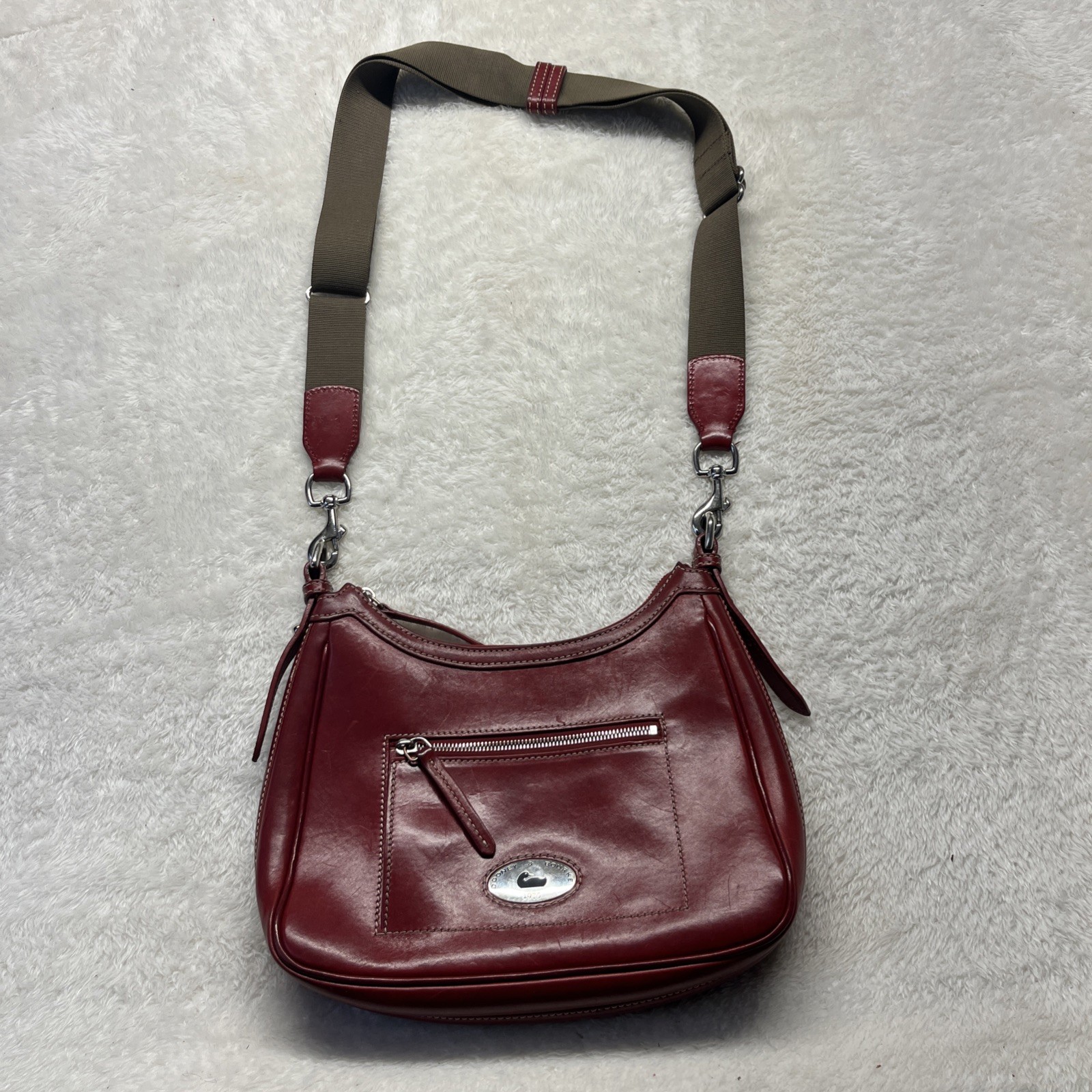Dooney & Bourke Bordeaux Florentine Toscana Large Crossbody Hobo