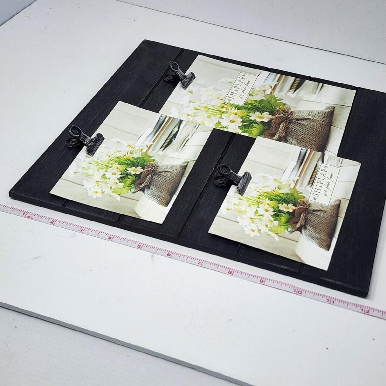 NWT Black Shiplap Photo Collage Picture Frame