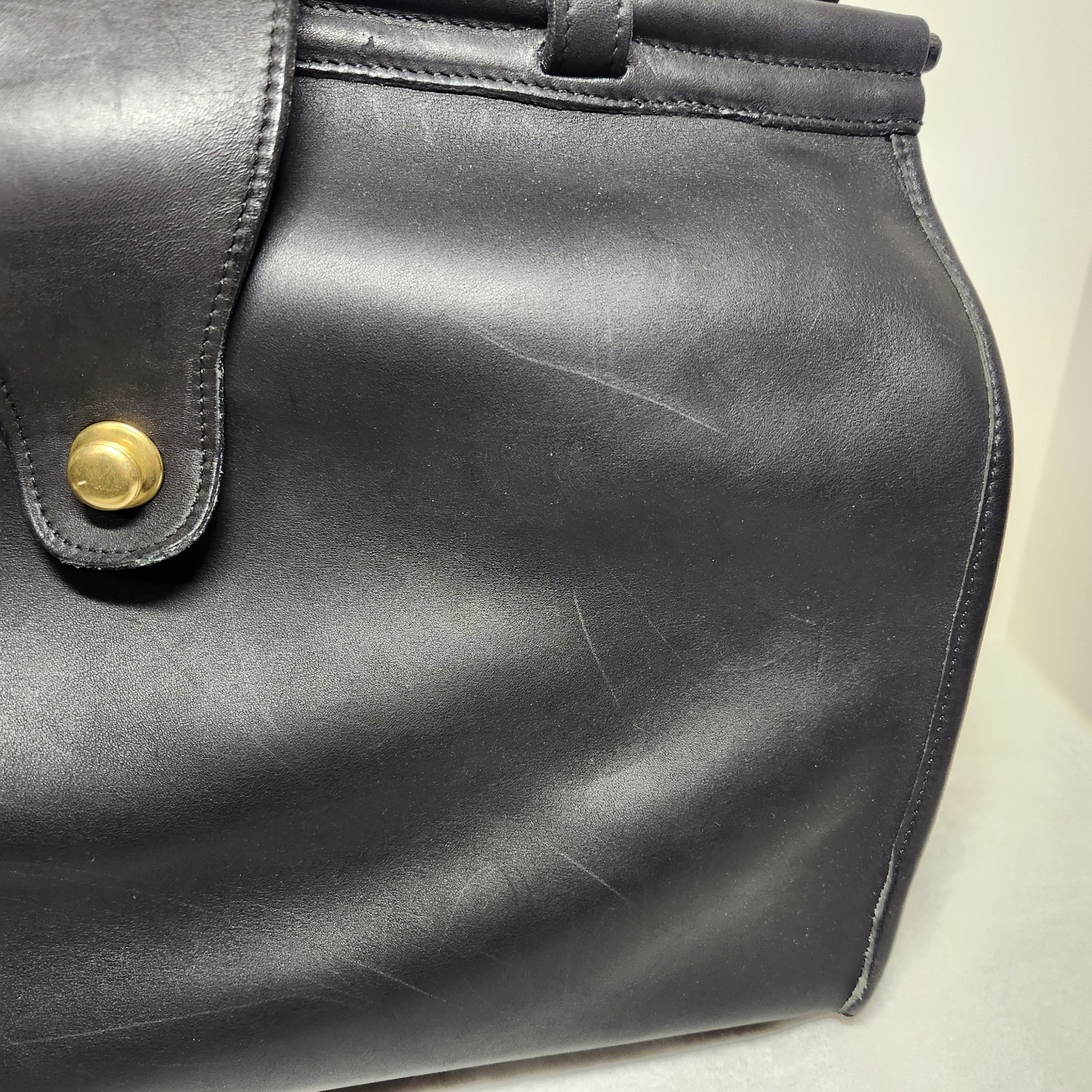 M London Leather Tote Bag Black Medium Neutral Travel Minimalist