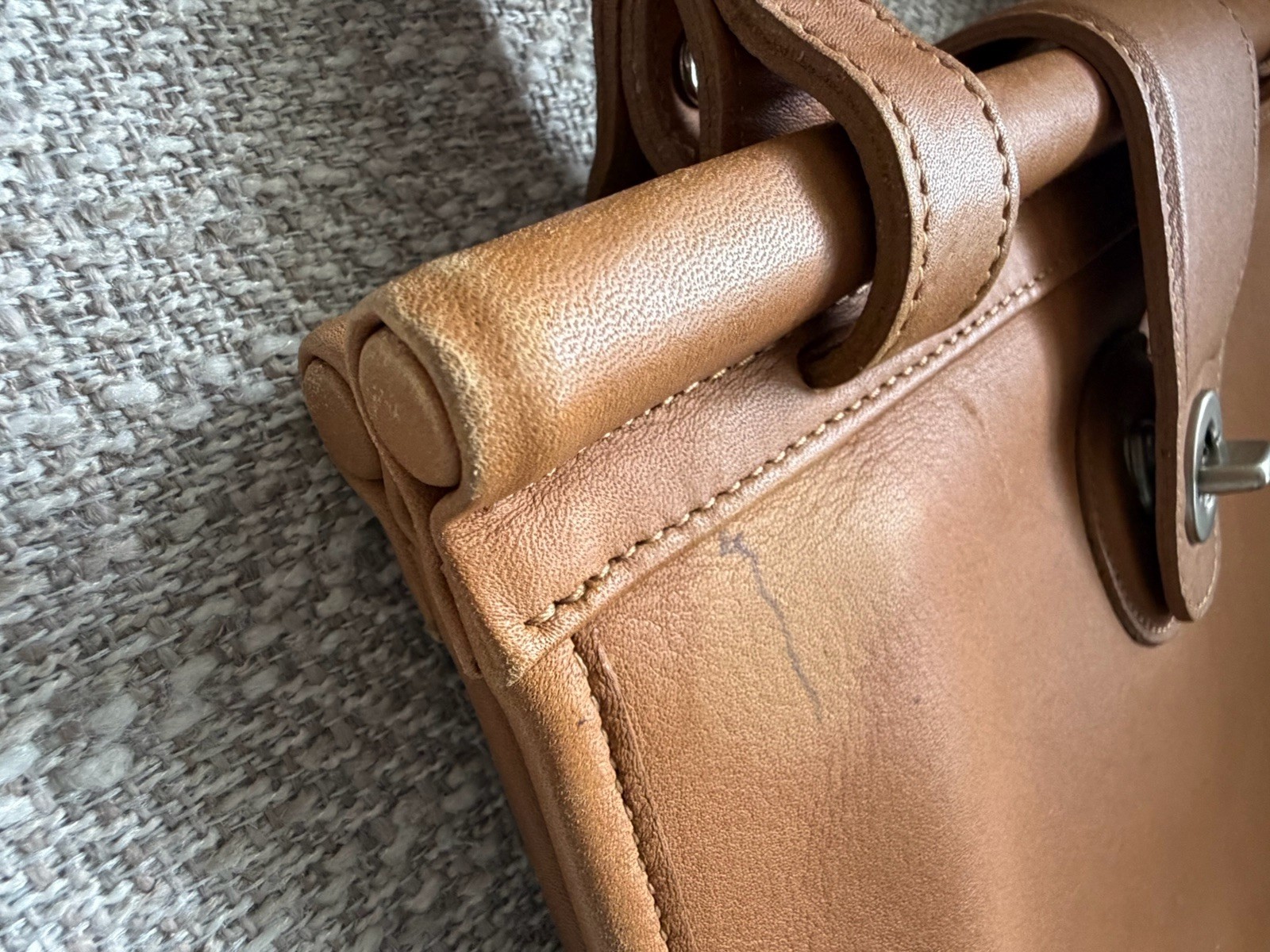 Vintage Coach Weston Shopper Shoulder Bag Brown Tan Leather Style 9021