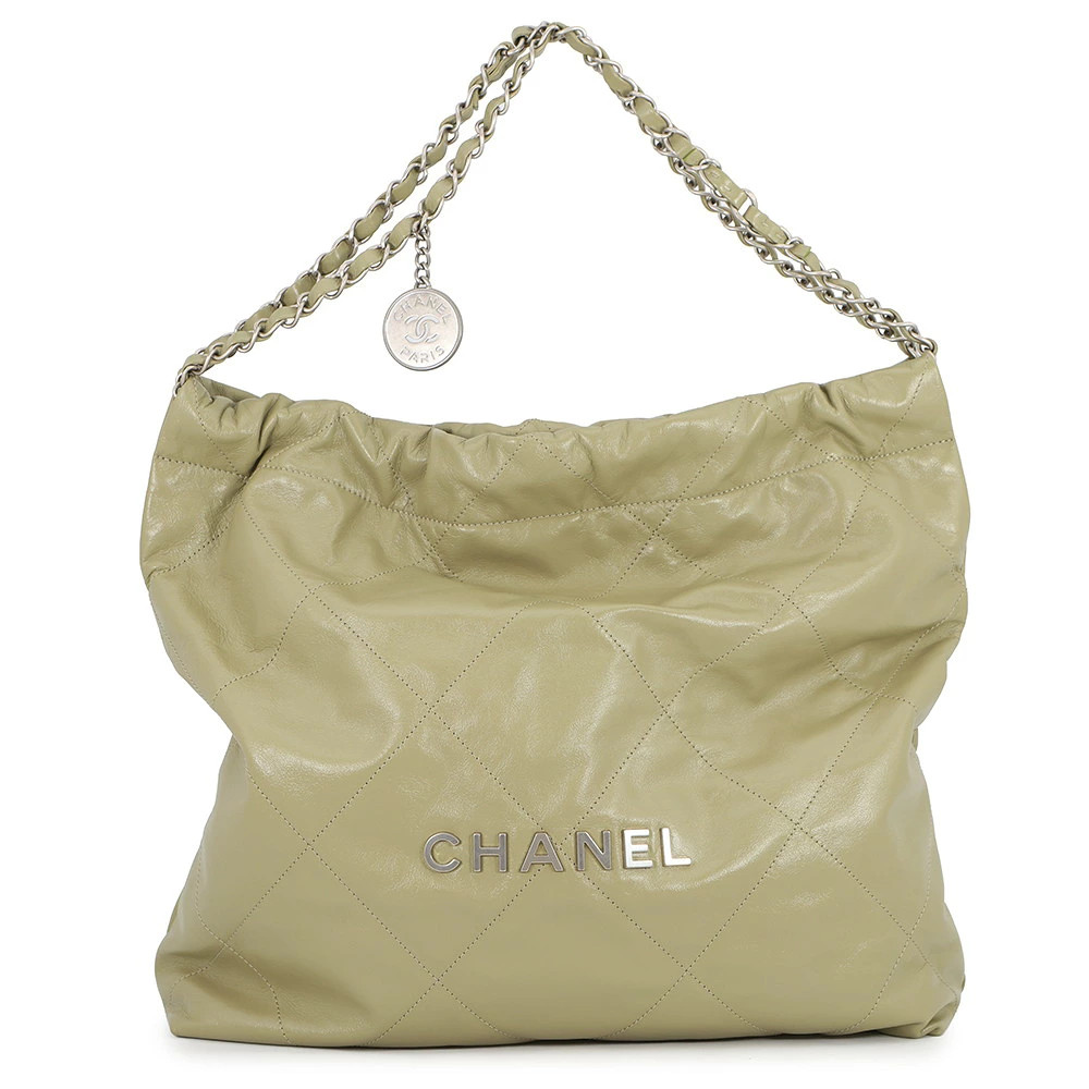 Chanel 22 Matelassé Small Shiny Calfskin Bag with Pouch AS3260 Handbag #TZB372