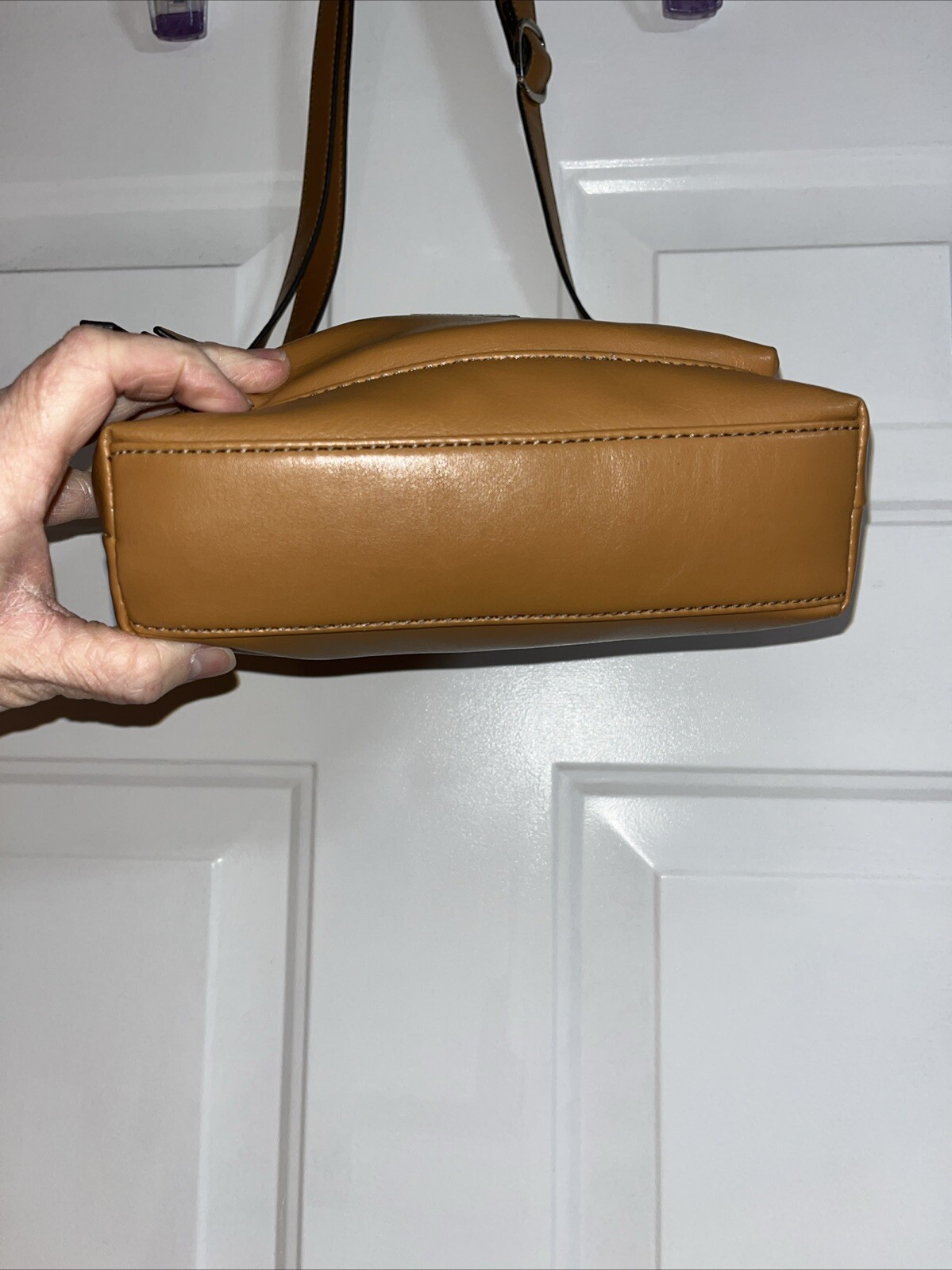 Etienne Aigner Camel Color Smooth Nappa Small Crossbody Bag Purse